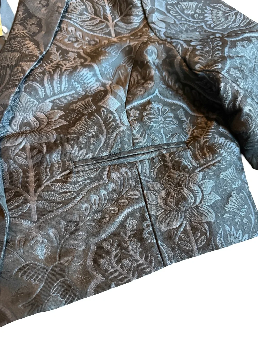 Disturbia Nocturna Jacquard Cropped Blazer Jacket Button-Down Academia Sz 10 NWT